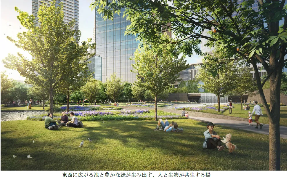 JR大阪駅前に「うめきたの森」が11月20日開園!滝のある水景と105種の植物、イタリアンのカフェも